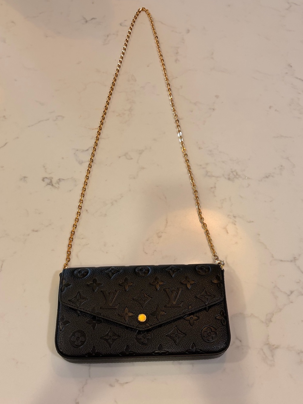 LV Black Wallet/Crossbody